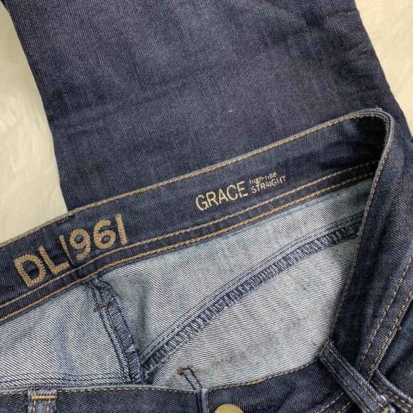DL 1961 Grace High Rise Straight Jeans Sz 31 - Picture 4 of 8